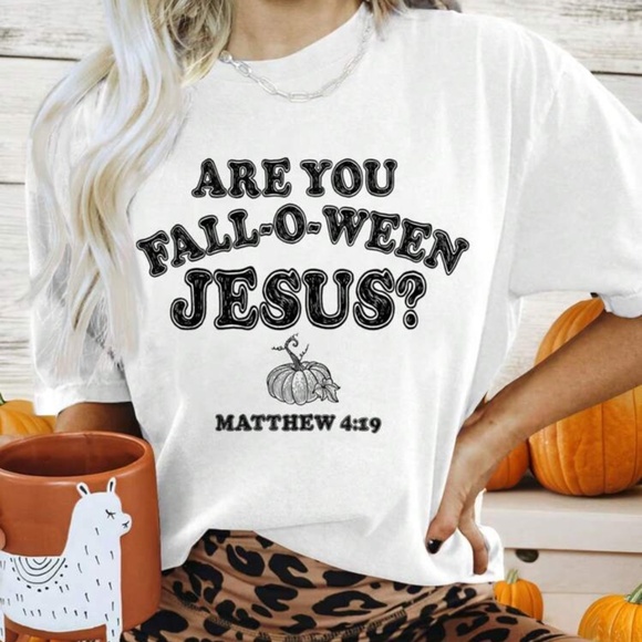 Funny Christian Halloween Fall T-Shirt - Picture 2 of 4